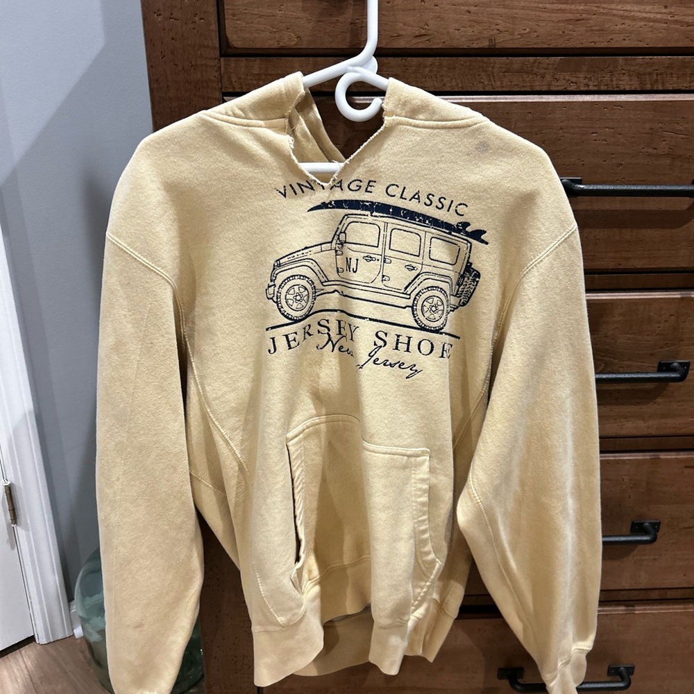 Vintage Classic Jersey Shore Hoodie - Cream